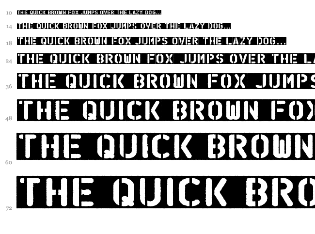Stencil of Destiny font waterfall